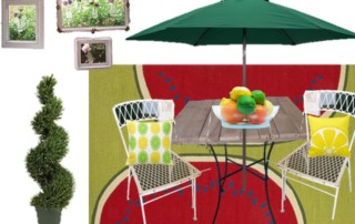 Thrifty decor - outdoor dining space