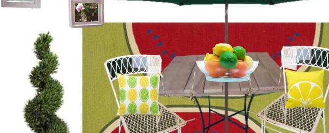 Thrifty decor - outdoor dining space